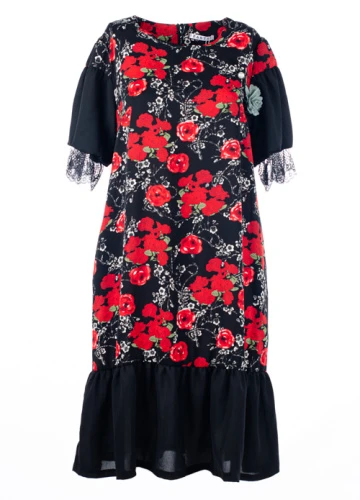 Платье женское с оборкой 249368