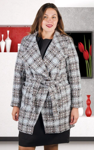 Пальто женское в клетку 252152