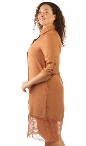 Платье-рубашка женское с кружевом 253631 фото 2