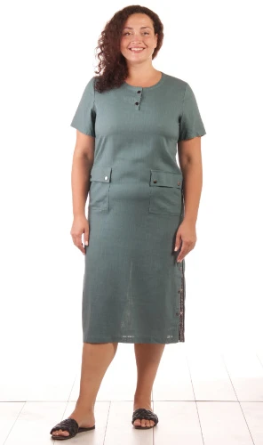Платье женское на кнопках 253561