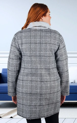 Кардиган женский в клетку 252222 фото 2