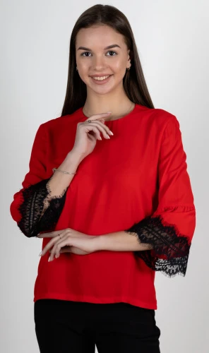 Блузка женская с кружевом 253023 фото 2