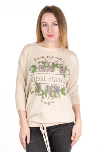 Джемпер женский с принтом 4886.