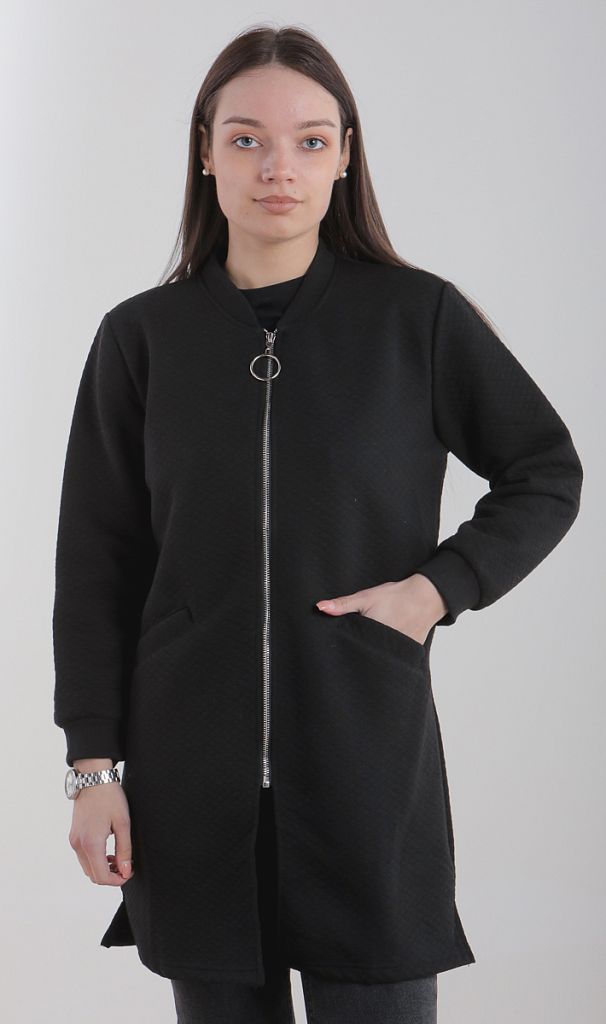 Кофта женская на молнии удлинённая 252998