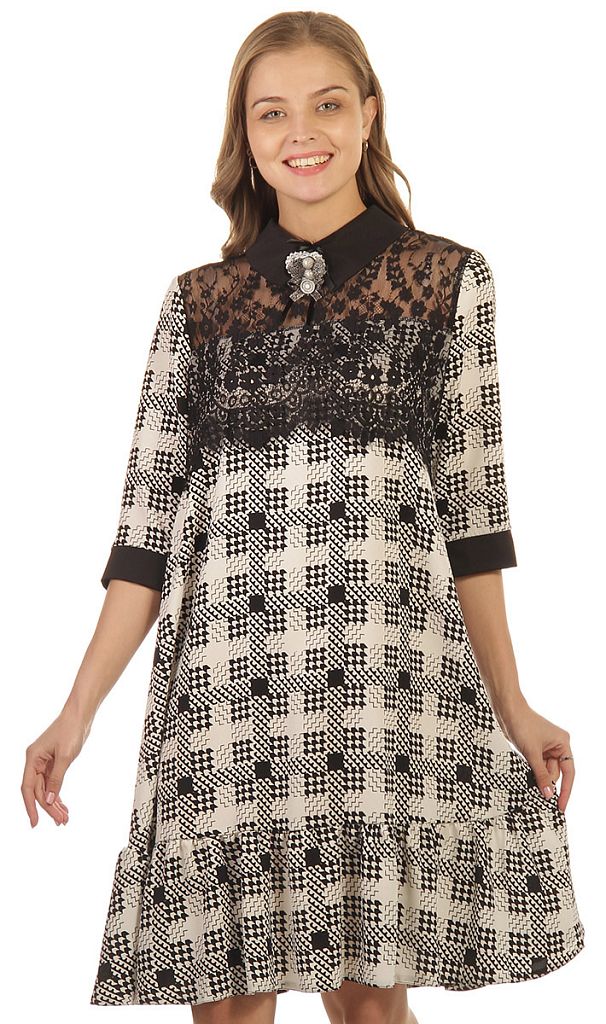 Платье женское с оборкой 253226