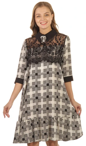 Платье женское с оборкой 253226