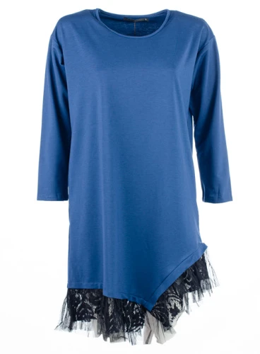 Платье женское с сетчатой оборкой 249464