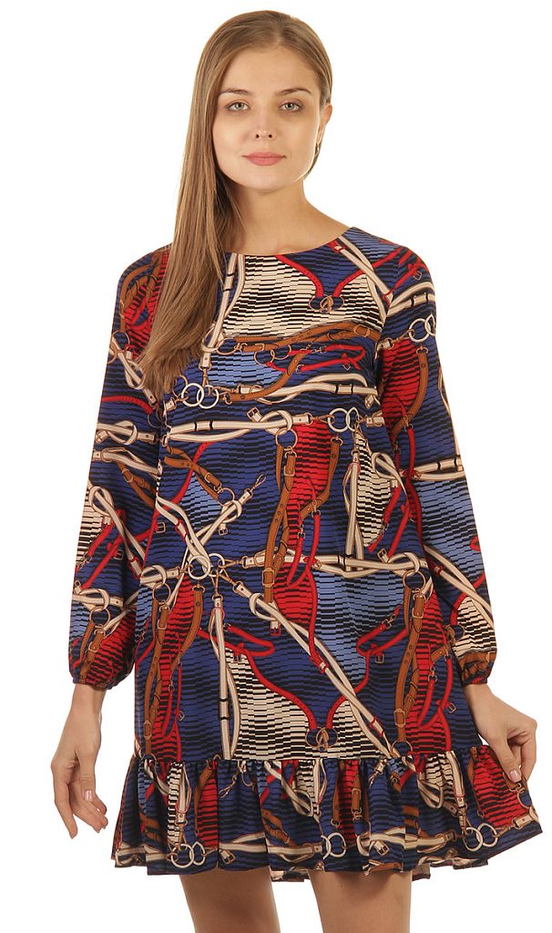 Платье женское с оборкой 253368