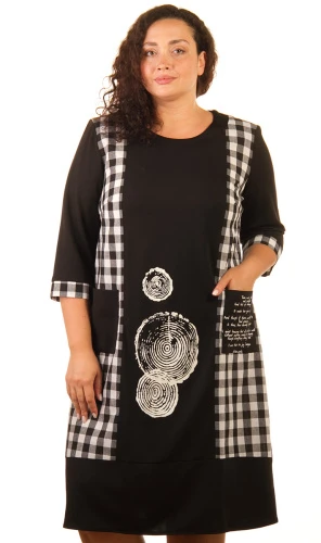 Платье женское комбинированное 253248