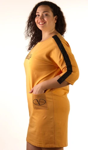 Платье женское трикотажное со стразами 253713 фото 2