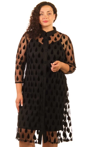 Платье двойка женское на пуговицах 253410