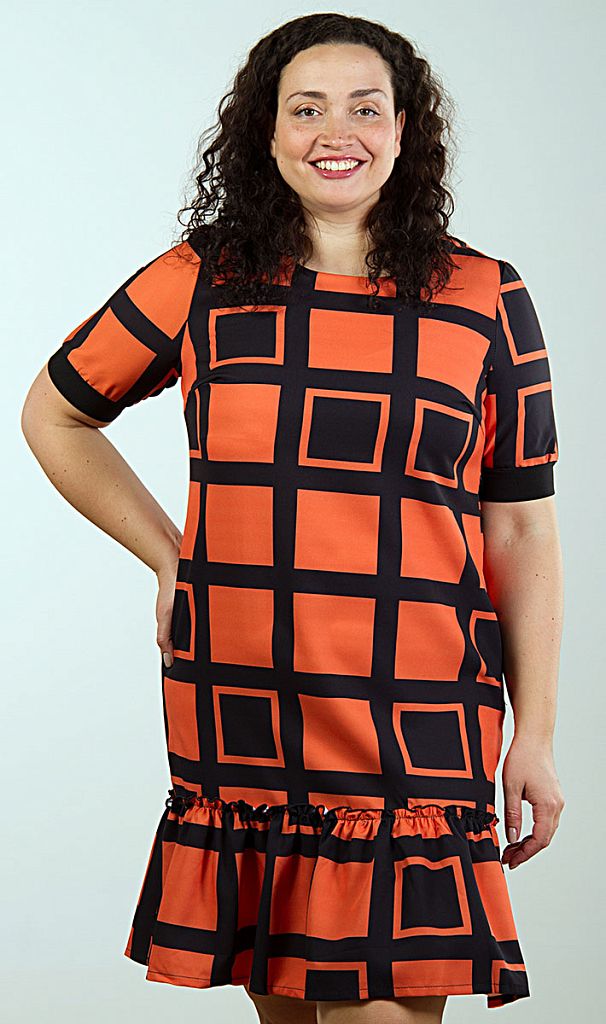 Платье женское с оборкой 253076