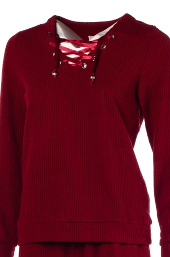 Костюм женский трикотажный со шнуровкой 247534 фото 2