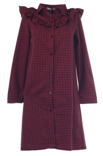 Платье-рубашка в клетку 2298004