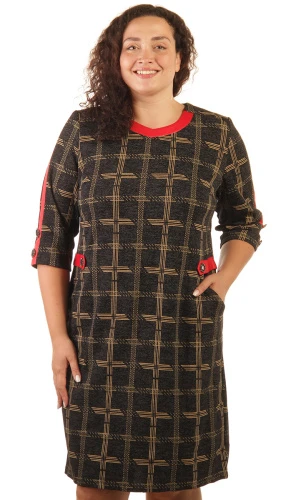 Платье женское в клетку 253498