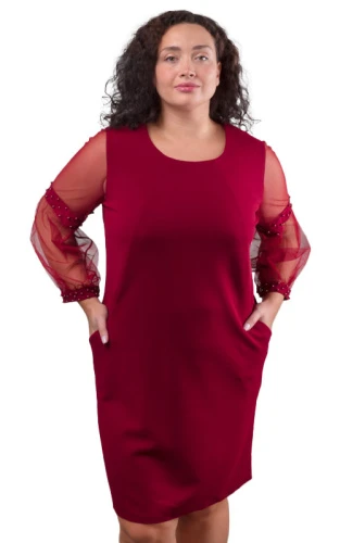 Платье женское с бусинами 252503