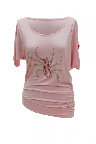 Футболка женская со стразами 0323