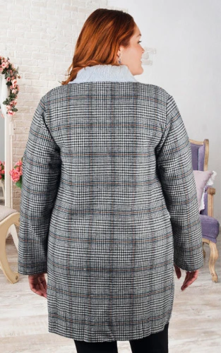 Кардиган женский в клетку 252221 фото 3
