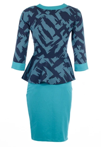 Костюм женский юбочный с баской 249545 фото 2