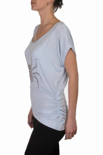 Футболка женская со стразами 0323 фото 4