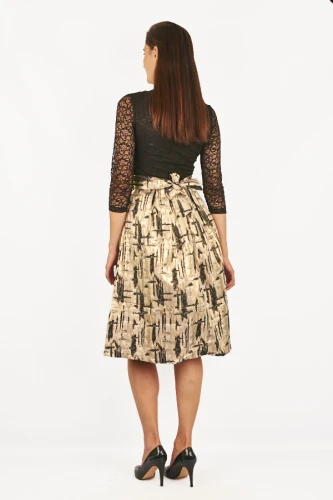 Платье женское комбинированное 2609 фото 2