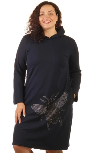 Платье женское с капюшоном 253475