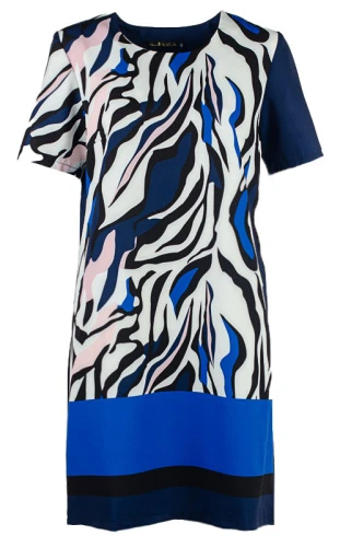 Платье женское прямое с коротким рукавом 251242