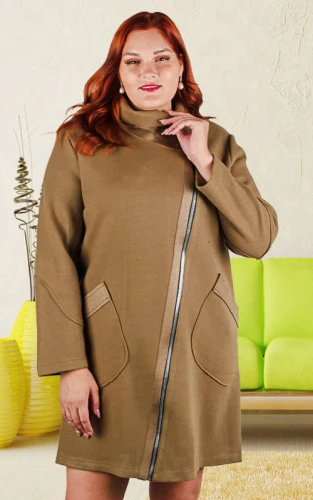 Пальто женское на молнии 6180