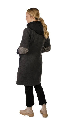 Пальто женское с капюшоном 251836 фото 5