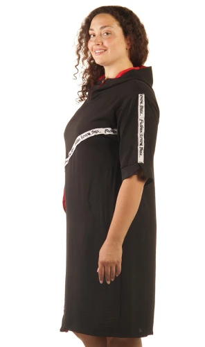 Платье женское свободное с капюшоном 252805 фото 2