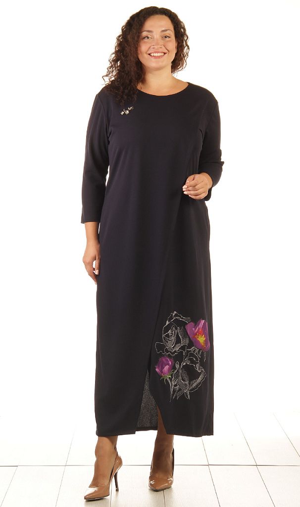 Платье женское макси с вышивкой 253495