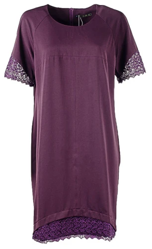 Платье женское прямое с кружевом 250972