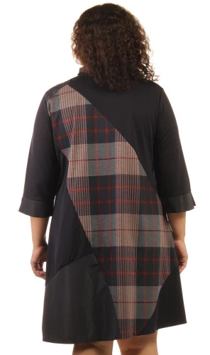 Платье-рубашка женское в клетку 253501 фото 3