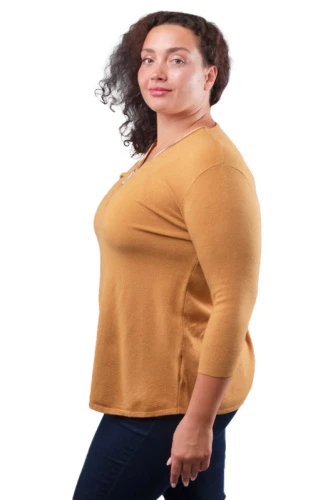 Джемпер женский на молнии рукав 3/4 252481 фото 2