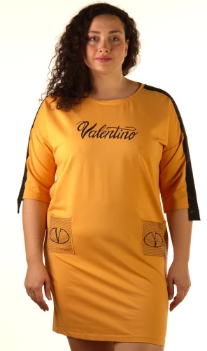 Платье женское трикотажное со стразами 253713