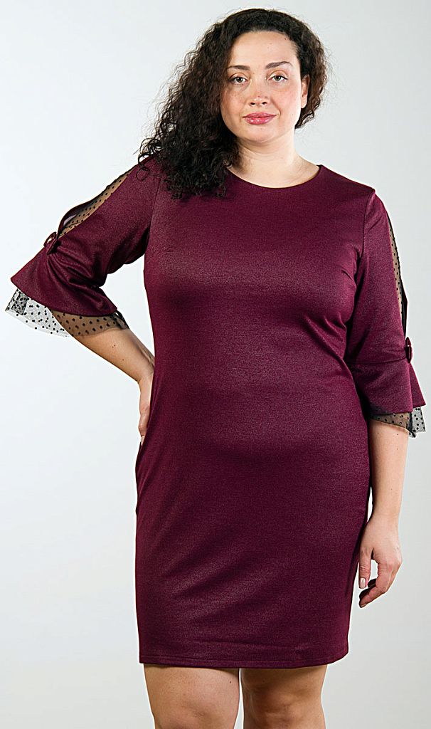 Платье женское рукав волан 253073