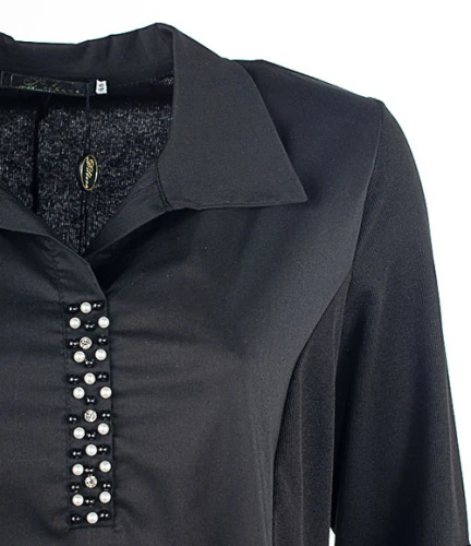 Платье женское комбинированное с бусинами 250361 фото 2