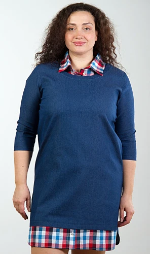 Платье женское с воротником 253079