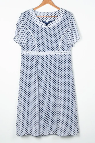 Платье женское шифоновое в горох 248932