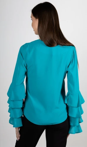 Блузка женская рукав волан 253022 фото 3