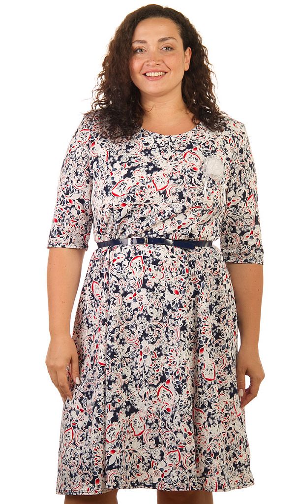 Платье женское с брошью 253265