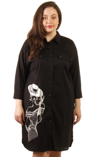 Платье-рубашка с принтом 253094