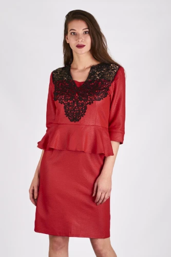 Платье женское с баской 2705