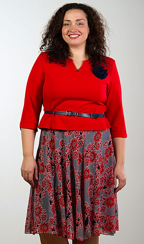 Платье женское с баской 253081