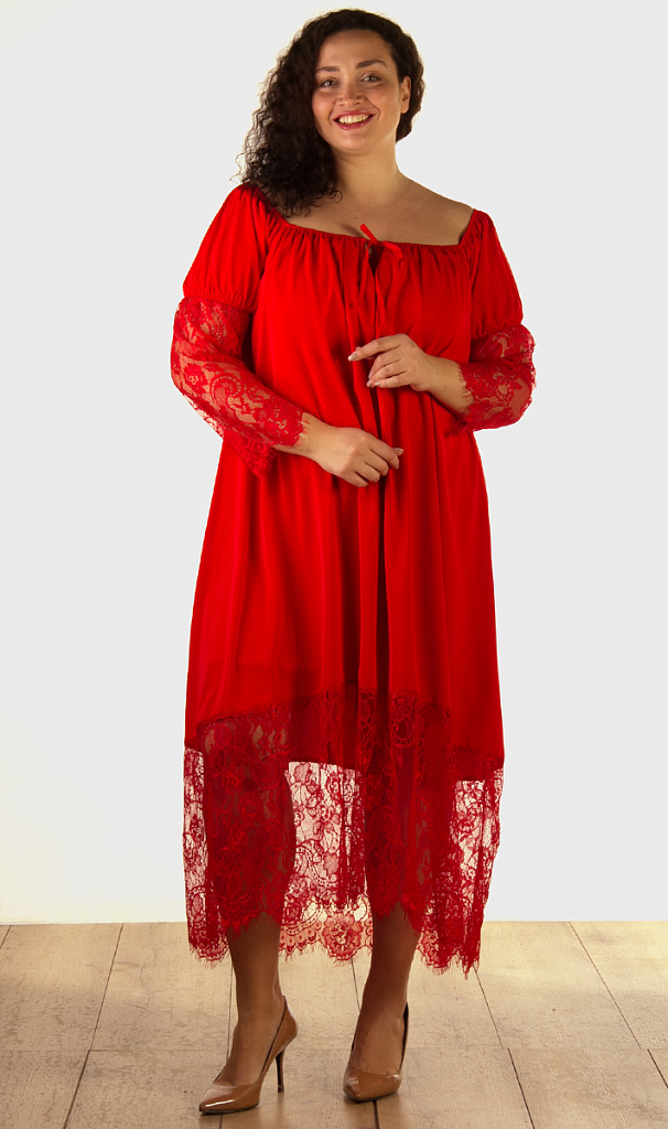 Платье женское с кружевом 253218
