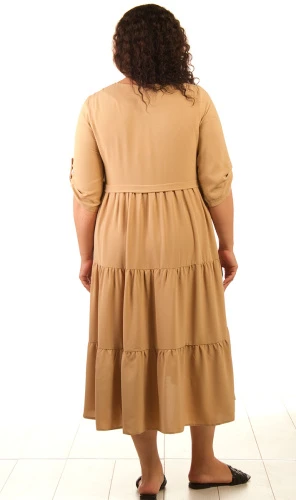 Платье женское ярусное с принтом 253341 фото 2